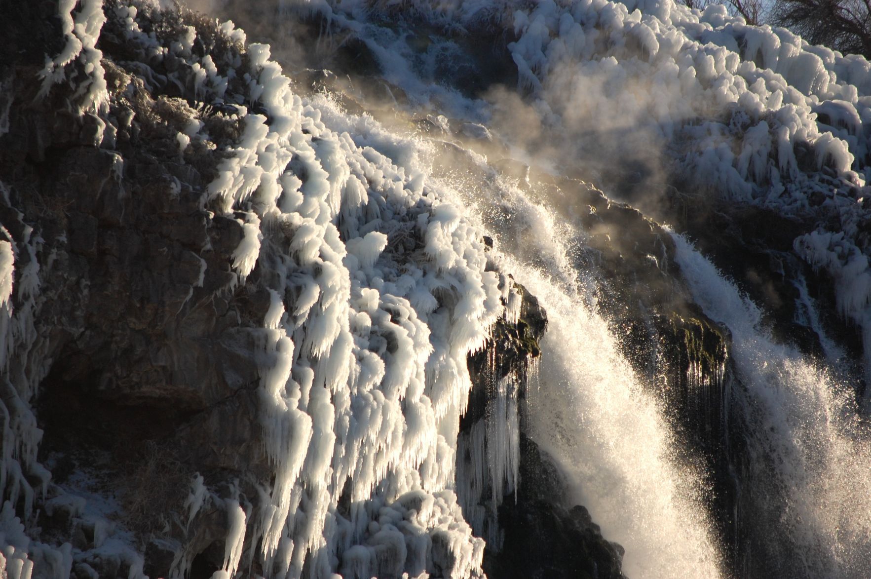 Frozen waterfall